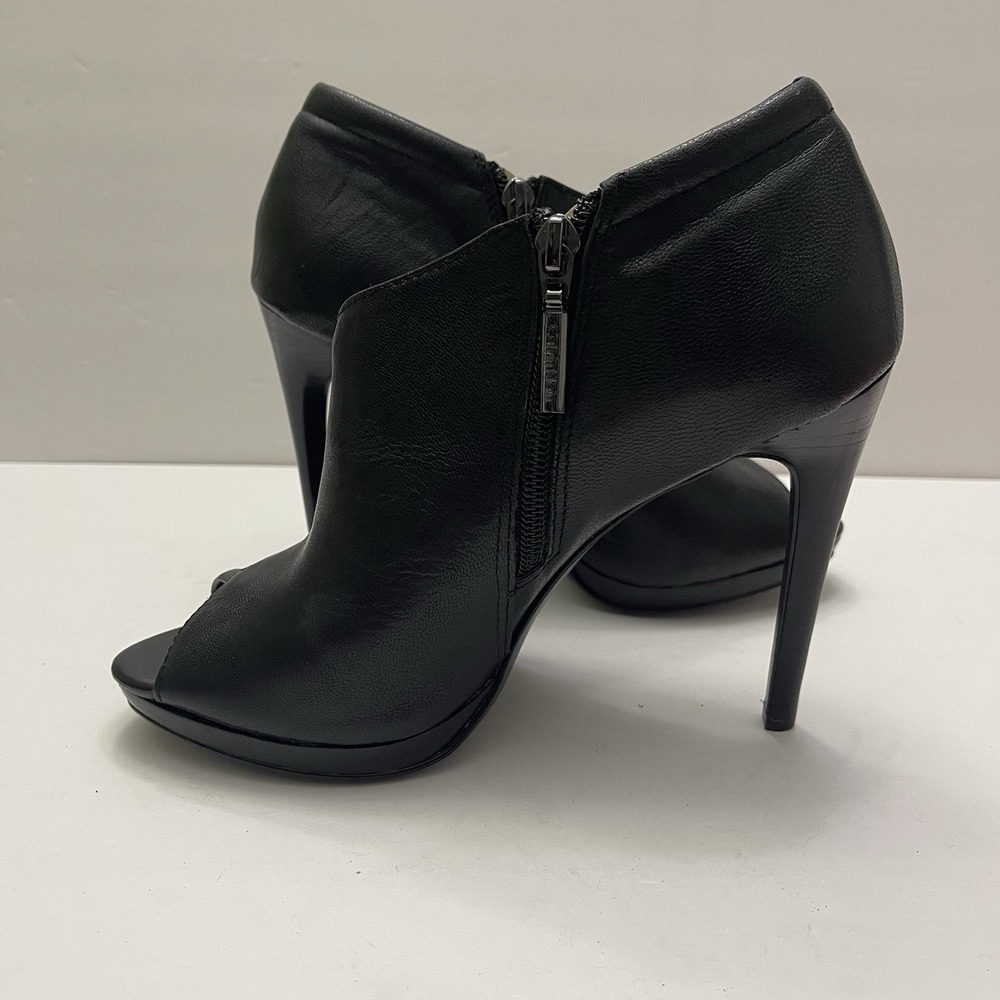 Calvin Klein Laraine Burnished Nappa High Heels Open Toe Black Women's Size 8M - Picture 7 of 9